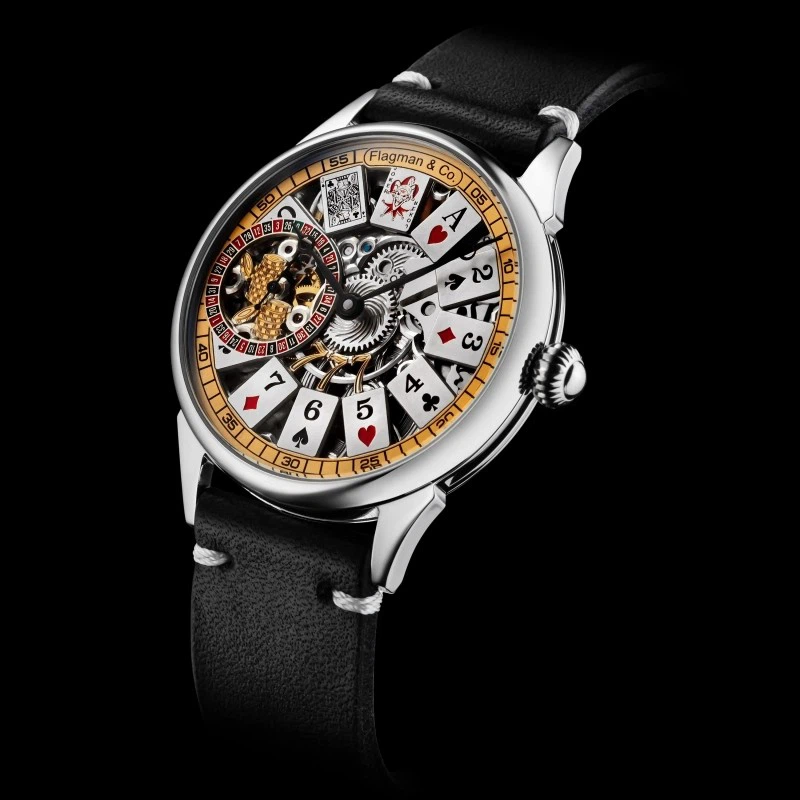 Casino Poker Skeleton Mechanical Watch