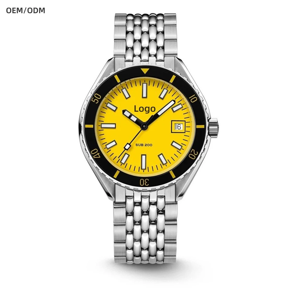 Yellow men's watch