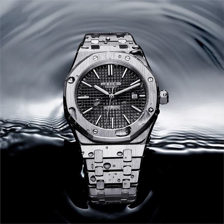 Flyke FM019AP New Automatic Mechanical Watch Royal Oak Men's Watch Waterproof Luminous Stainless Steel Men's Watch