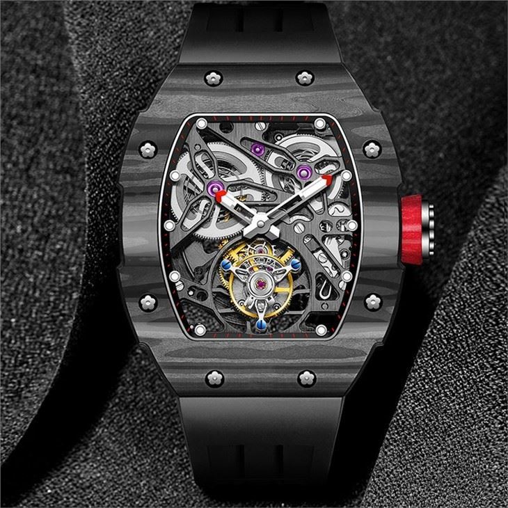 Automatic Skeleton Tourbillon Sport Watch